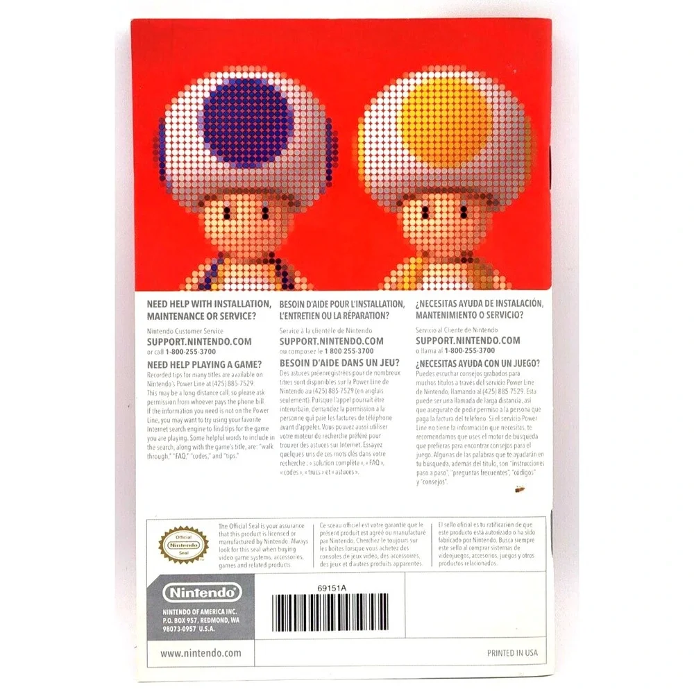 New Super Mario Bros. Wii MANUAL ONLY Nintendo Wii‎  Authentic Original